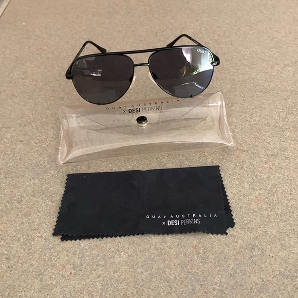 Quay x Desi Perkins Aviator Sunglasses - Picture 1 of 5
